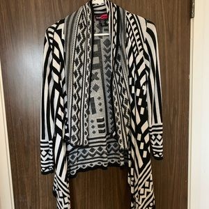 Black and White Tribal Print Cardigan